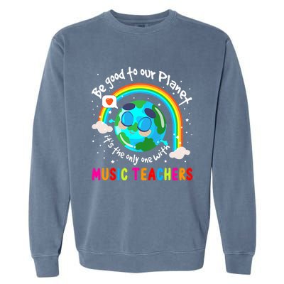 Be Good To Our Planet With Music Earth Day Garment-Dyed Sweatshirt