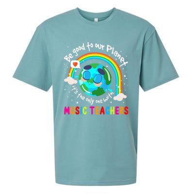 Be Good To Our Planet With Music Earth Day Sueded Cloud Jersey T-Shirt