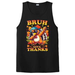 Bruh Give Thanks Dabbing Turkey Thanksgiving Thankful Funny Gift PosiCharge Competitor Tank