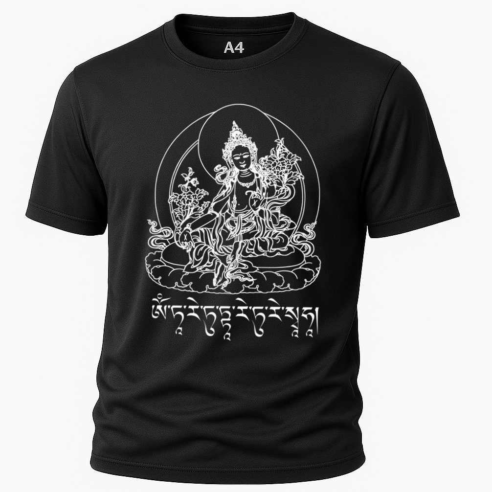 Buddha Green Tara Tra Tibetan Buddhism Vajrayana Gift Cooling Performance Crew T-Shirt