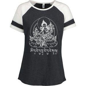 Buddha Green Tara Tra Tibetan Buddhism Vajrayana Gift Enza Ladies Jersey Colorblock Tee