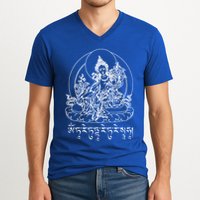 Buddha Green Tara Tra Tibetan Buddhism Vajrayana Gift V-Neck T-Shirt