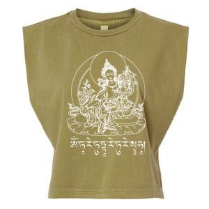 Buddha Green Tara Tra Tibetan Buddhism Vajrayana Gift Garment-Dyed Women's Muscle Tee