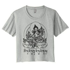 Buddha Green Tara Tra Tibetan Buddhism Vajrayana Gift Women's Crop Top Tee