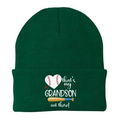 Baseball Grandma Thats My Grandson Out There Gifts Women Knit Cap Winter Beanie