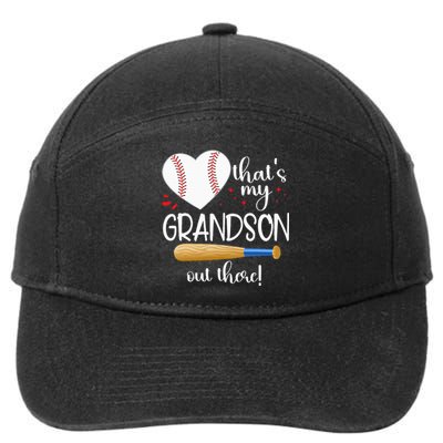 Baseball Grandma Thats My Grandson Out There Gifts Women 7-Panel Snapback Hat