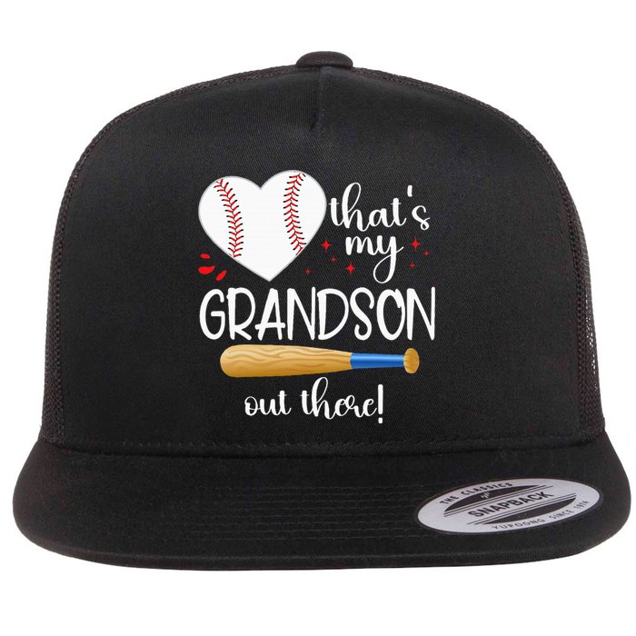 Baseball Grandma Thats My Grandson Out There Gifts Women Flat Bill Trucker Hat