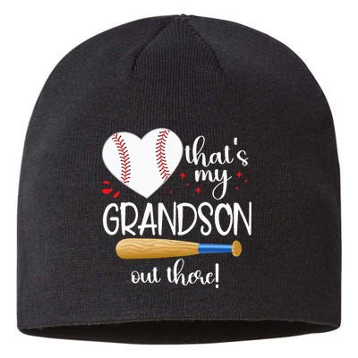 Baseball Grandma Thats My Grandson Out There Gifts Women Sustainable Beanie