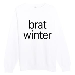 Brat Green Trendy Christmas Winter Meme Teens Get Z Gift Premium Crewneck Sweatshirt