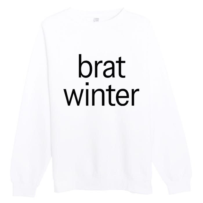 Brat Green Trendy Christmas Winter Meme Teens Get Z Gift Premium Crewneck Sweatshirt