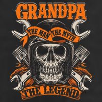 Biker Grandpa The Man The Myth The Legend Motorcycle Cool Comfort Performance Bucket Hat
