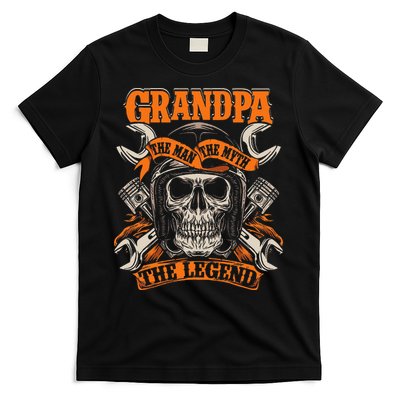 Biker Grandpa The Man The Myth The Legend Motorcycle T-Shirt