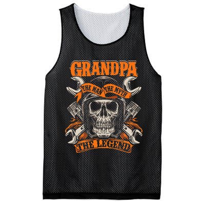 Biker Grandpa The Man The Myth The Legend Motorcycle Mesh Reversible Basketball Jersey Tank