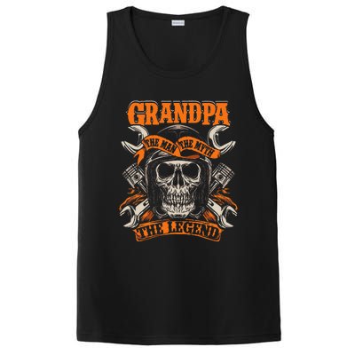 Biker Grandpa The Man The Myth The Legend Motorcycle PosiCharge Competitor Tank