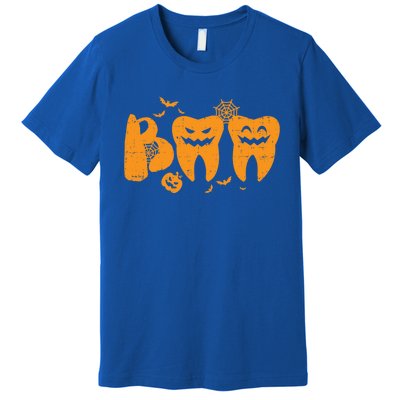 Boo Ghost Teeth Cute Halloween Dentist Dental Assistant Gift Premium T-Shirt