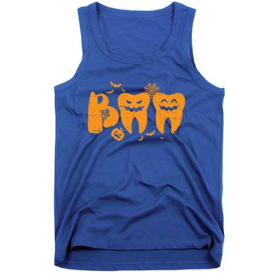 Boo Ghost Teeth Cute Halloween Dentist Dental Assistant Gift Tank Top