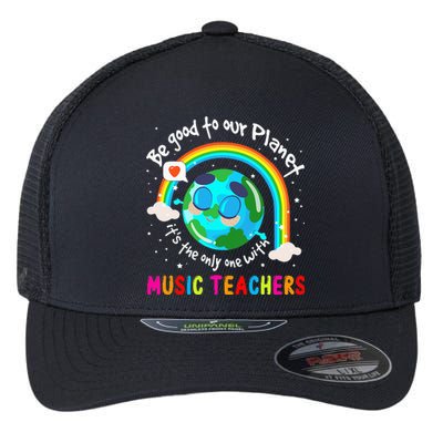 Be Good To Our Planet With Music Earth Day Flexfit Unipanel Trucker Cap