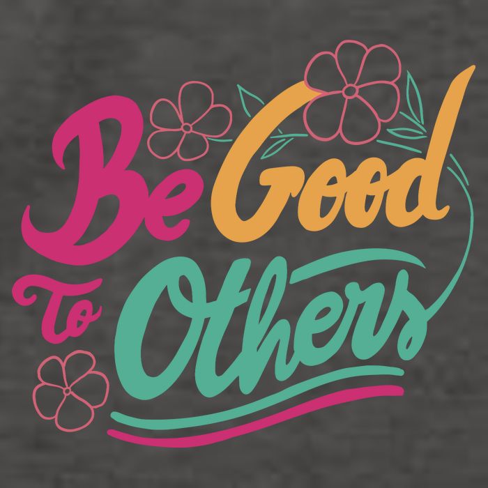 Be Good To Others Floral Vector Backpack