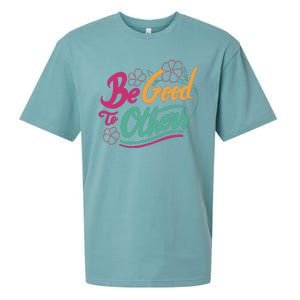 Be Good To Others Floral Sueded Cloud Jersey T-Shirt