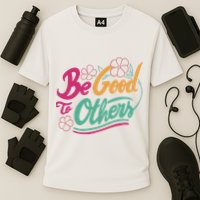 Be Good To Others Floral Cooling Performance Crew T-Shirt