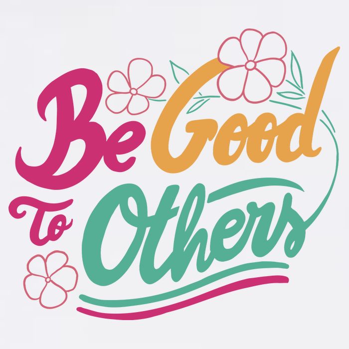 Be Good To Others Floral Cooling Performance Crew T-Shirt