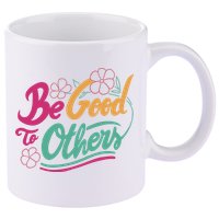 Be Good To Others Floral 11oz C Handle Ceramic Mug