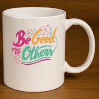 Be Good To Others Floral 11oz C Handle Ceramic Mug