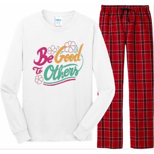 Be Good To Others Floral Long Sleeve Pajama Set