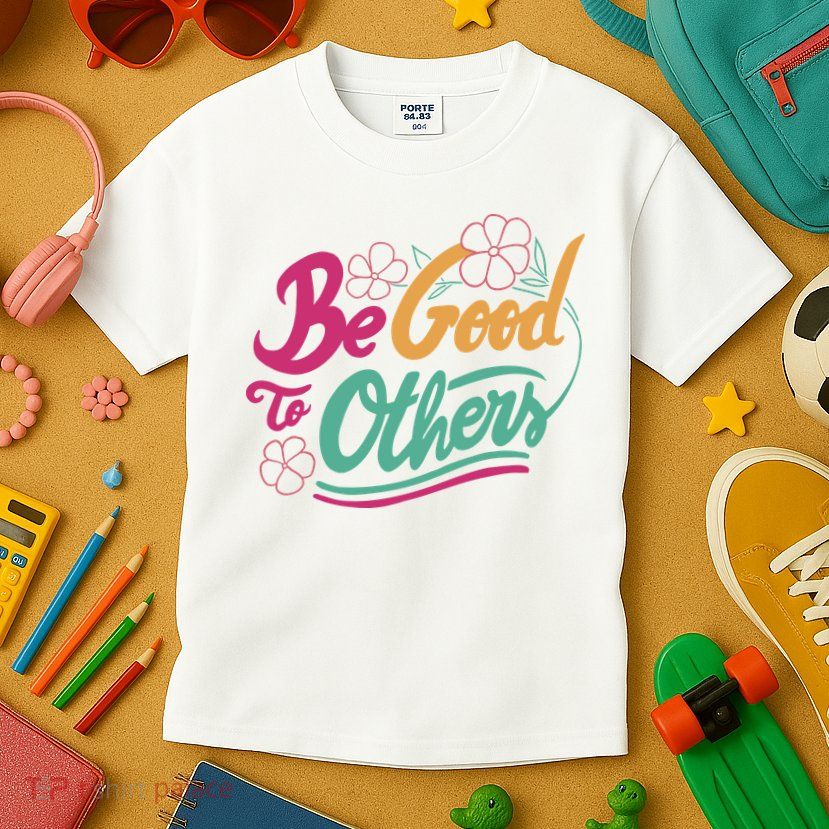Be Good To Others Floral Kids T-Shirt