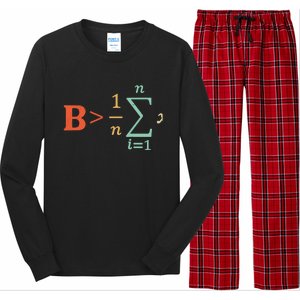 Be Greater Than Average Funny Math Teacher Nerd Gift Long Sleeve Pajama Set