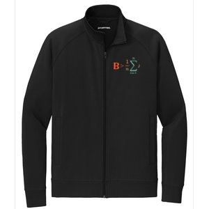 Be Greater Than Average Funny Math Teacher Nerd Gift Stretch Full-Zip Cadet Jacket