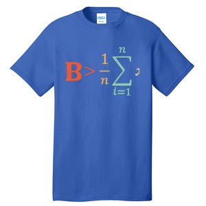 Be Greater Than Average Funny Math Teacher Nerd Gift Tall T-Shirt