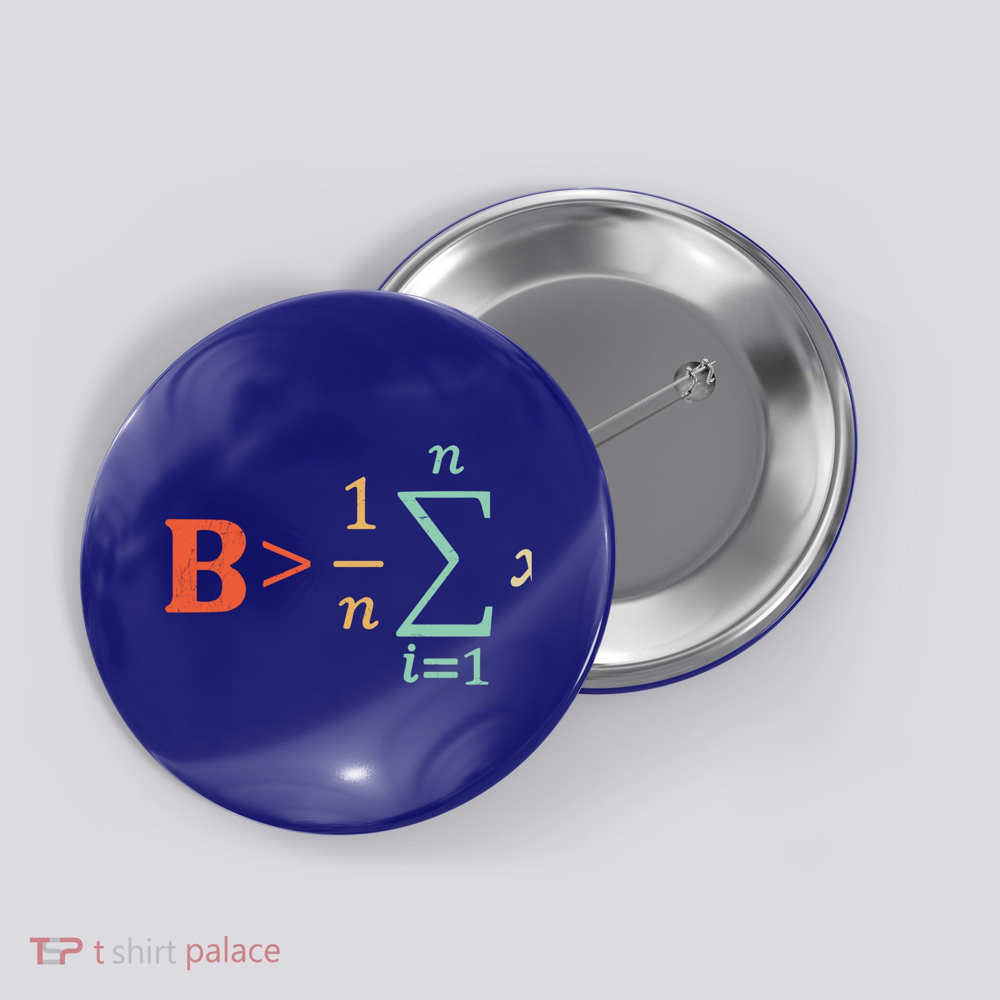 Be Greater Than Average Funny Math Teacher Nerd Gift Button