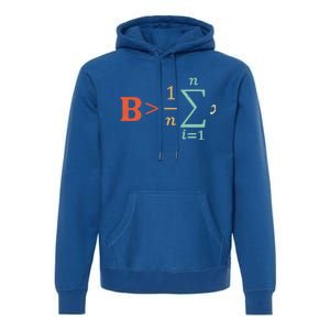 Be Greater Than Average Funny Math Teacher Nerd Gift Premium Hoodie