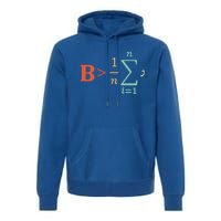 Be Greater Than Average Funny Math Teacher Nerd Gift Premium Hoodie