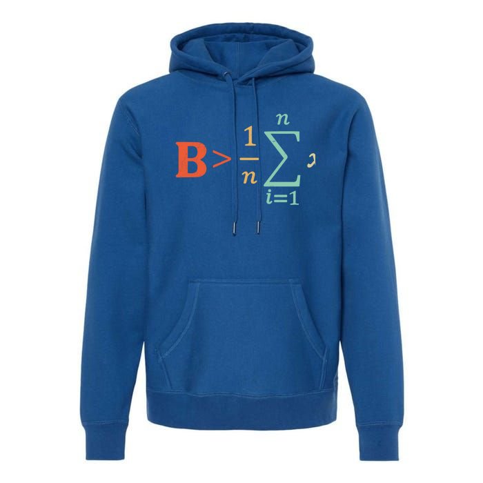 Be Greater Than Average Funny Math Teacher Nerd Gift Premium Hoodie