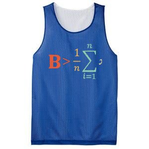 Be Greater Than Average Funny Math Teacher Nerd Gift Mesh Reversible Basketball Jersey Tank