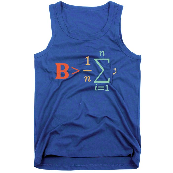 Be Greater Than Average Funny Math Teacher Nerd Gift Tank Top