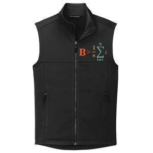 Be Greater Than Average Funny Math Teacher Nerd Gift Collective Smooth Fleece Vest