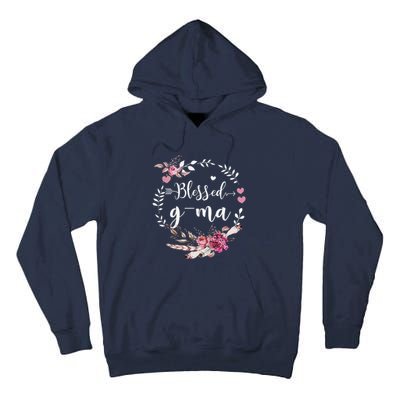 Blessed GMa Thanksgiving Floral Funny Gifts Tall Hoodie