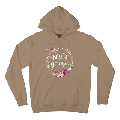 Blessed GMa Thanksgiving Floral Funny Gifts Hoodie