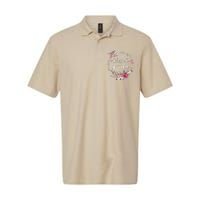 Blessed GMa Thanksgiving Floral Funny Gifts Softstyle Adult Sport Polo