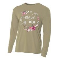 Blessed GMa Thanksgiving Floral Funny Gifts Cooling Performance Long Sleeve Crew