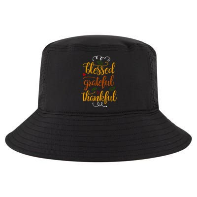 Blessed Grateful Thankful Cool Comfort Performance Bucket Hat