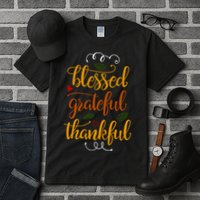 Blessed Grateful Thankful Tall T-Shirt