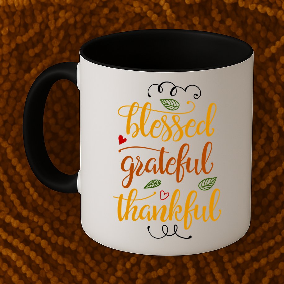Blessed Grateful Thankful Mug