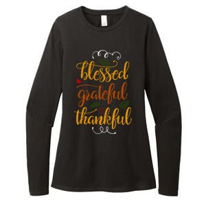 Blessed Grateful Thankful Womens CVC Long Sleeve Shirt