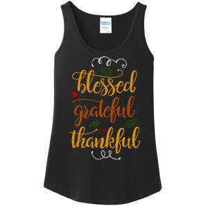 Blessed Grateful Thankful Ladies Essential Tank