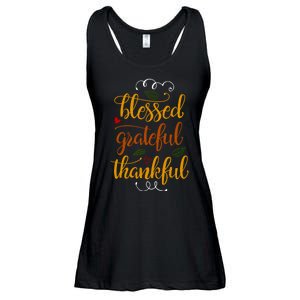 Blessed Grateful Thankful Ladies Essential Flowy Tank