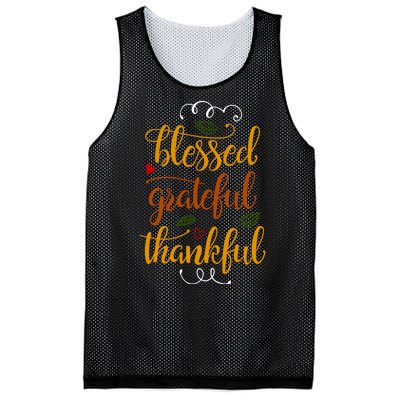 Blessed Grateful Thankful Mesh Reversible Basketball Jersey Tank